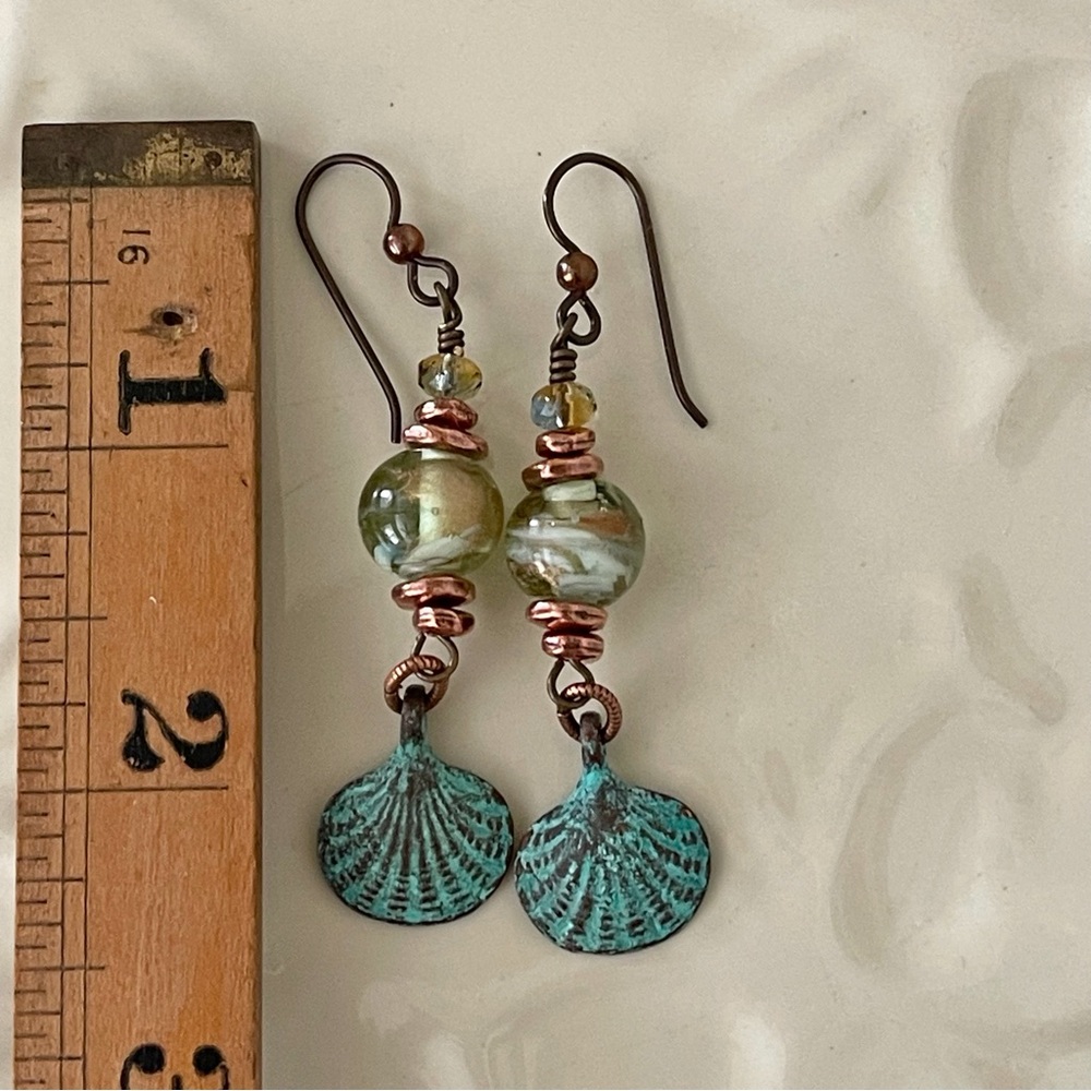 ARTISAN Earrings - “The Seashore” Dangles - Picture 8 of 10
